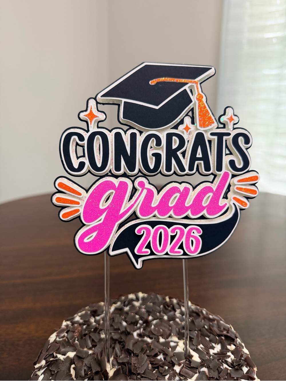 Personalized Graduation Cake Topper | Custom Grad Cap, Congrats Grad 2026
